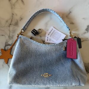 Coach Loved Denim Laurel Bag – NWT + Coach Dice Charm 🎲